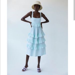 Tach Clothing Filippa Linen Dress- Light Blue